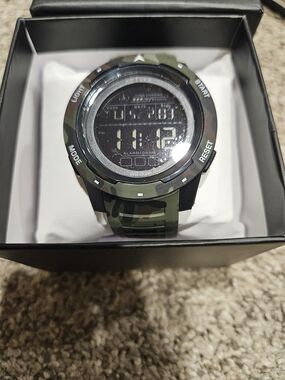 Ativa Black Digital Sport Watch with Black Silicone Band